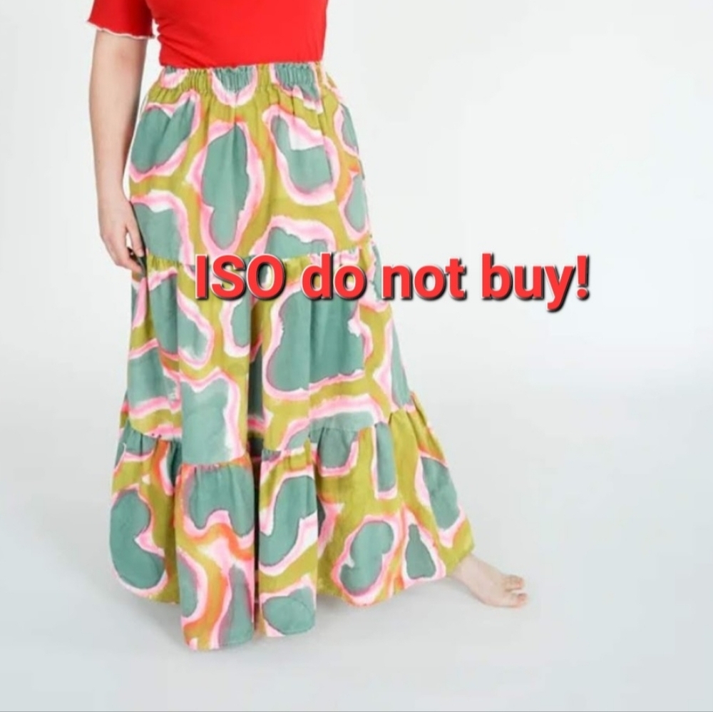 ISO DO NOT BUY! State The Label Tiered Swing Skirt In Lava Lamp Size L